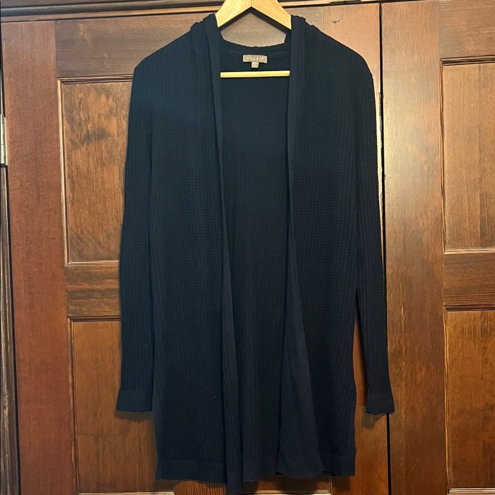 Lilla P Women's navy Open Cardigan with hood